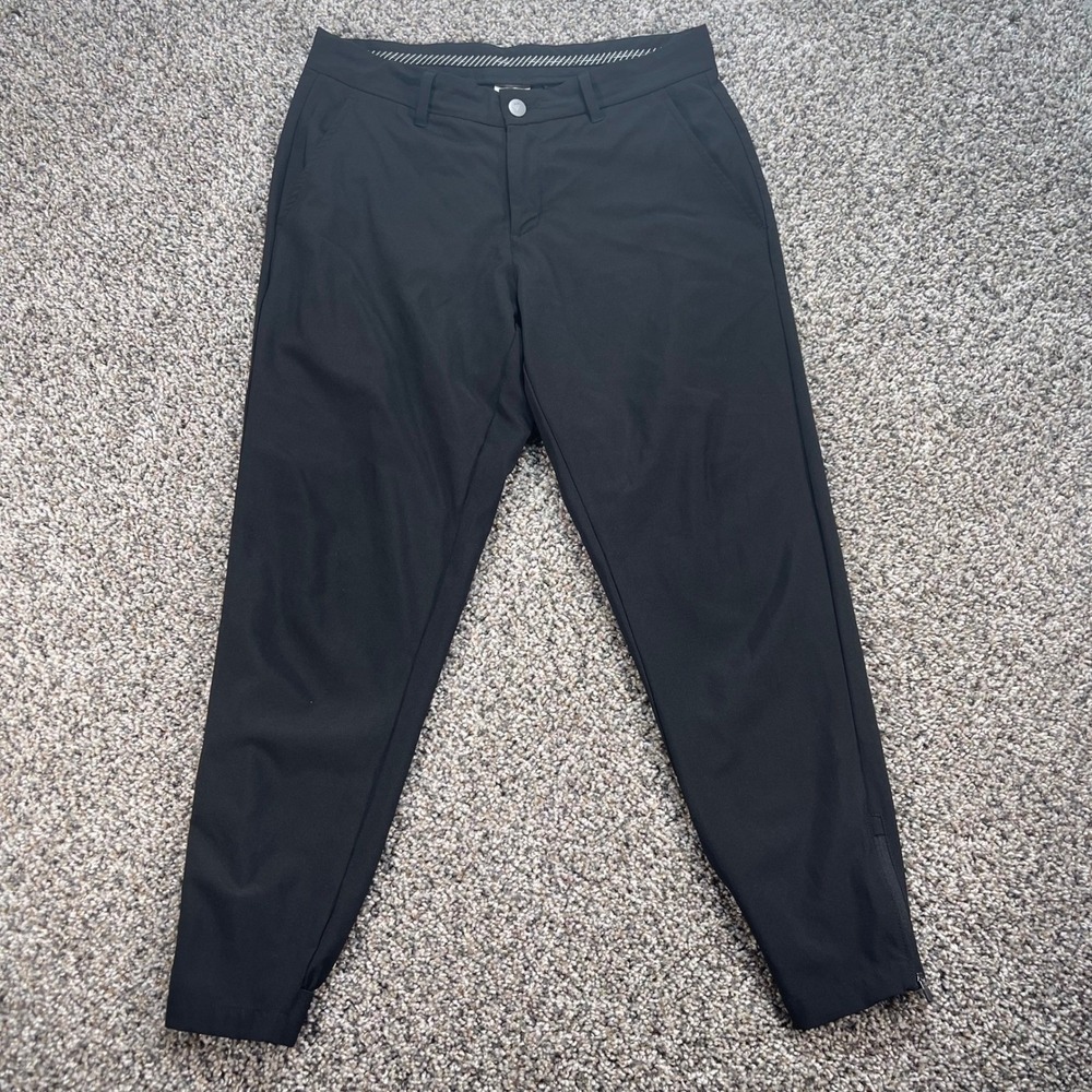 Primo Golf Joggers Men's 31x26 Short Black Tapered Ankle Zip Performance Pants